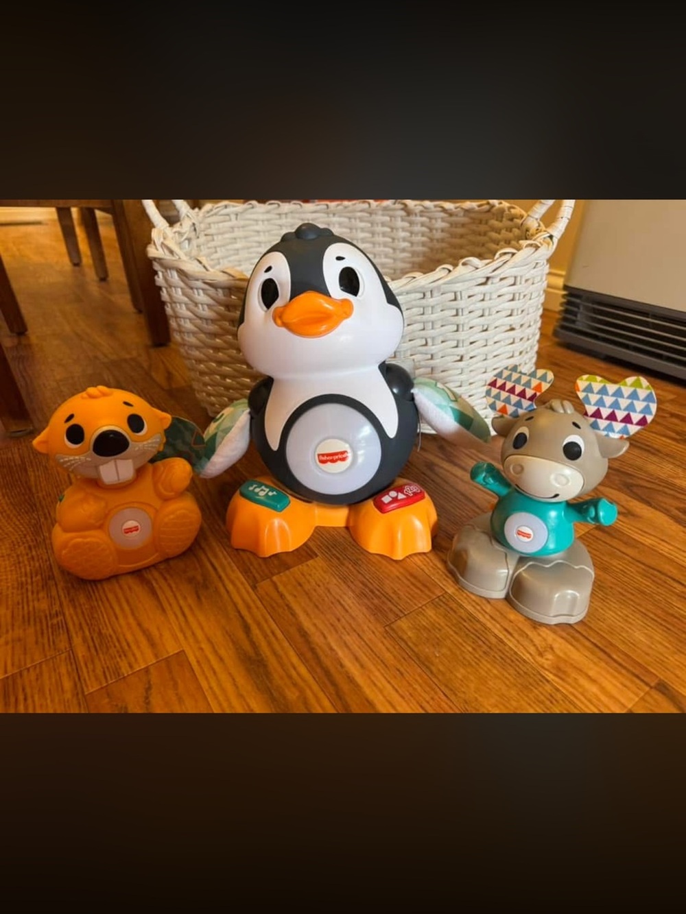 Fisher-Price Penguin and Friends Musical Toy Set - Black, White, Orange, Teal